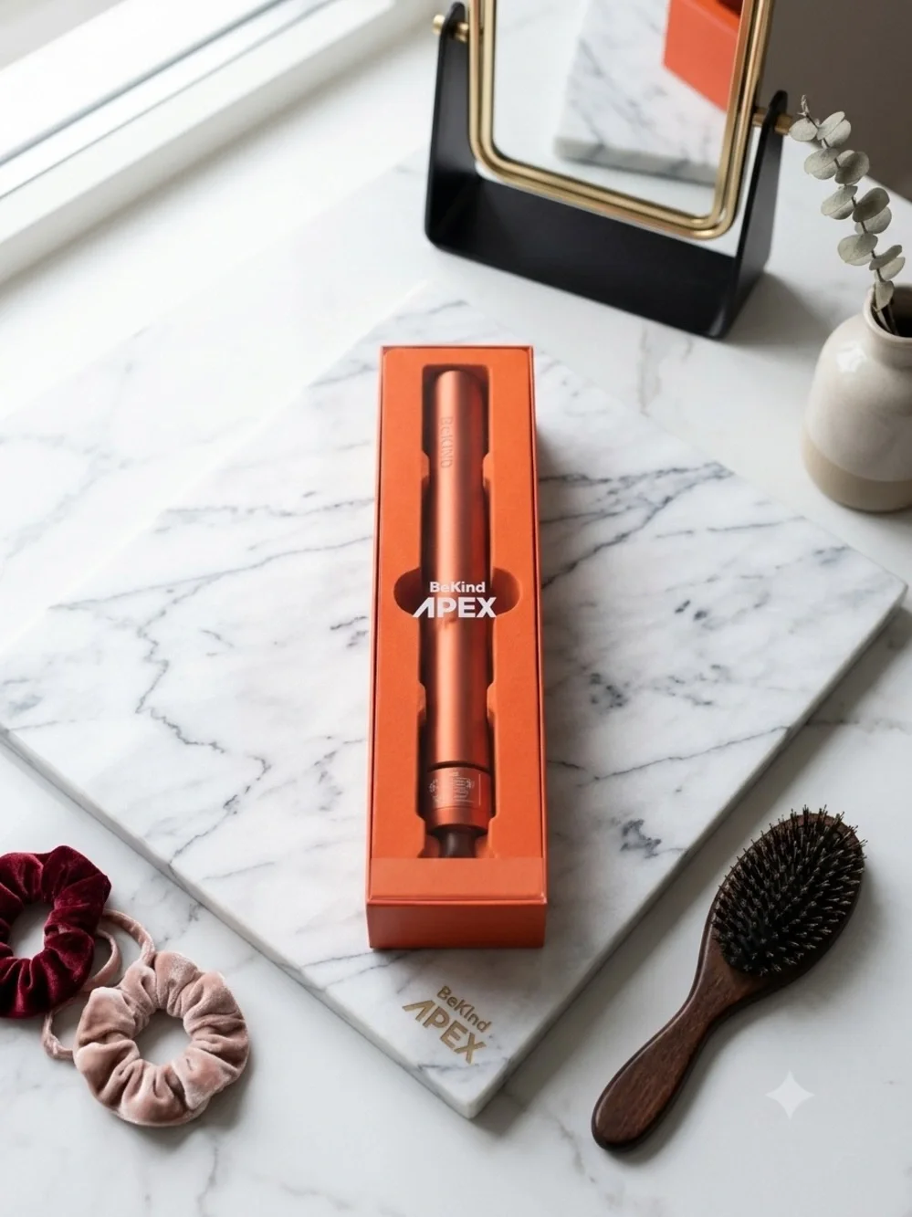 BeKind Flex Ceramic Hair Styling Wand — Orange